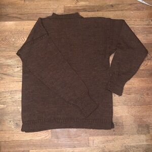 Brown Guernsey Wool Sweater (size 44)